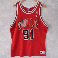 画像2: 90's Champion CHCAGO BULLS "DENNIS RODMAN" NBA ゲームシャツ SIZE48 (2)