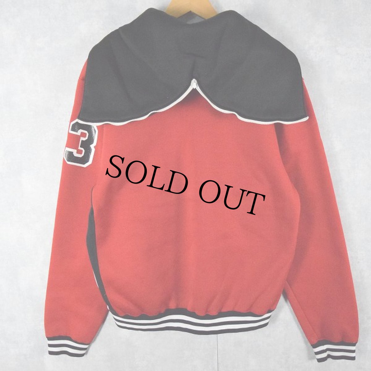 画像2: 60's Champion PRODUCTSタグ USA製 ラビットフード ナイロンハーフジップスウェット L (2)