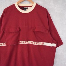 画像1: MARITHE＋FRANCOIS GIRBAUD ロゴテープ付き リンガーTシャツ XXXL (1)