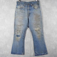 画像1: 70's Levi's 646 ベルボトムデニムパンツ W31 (1)