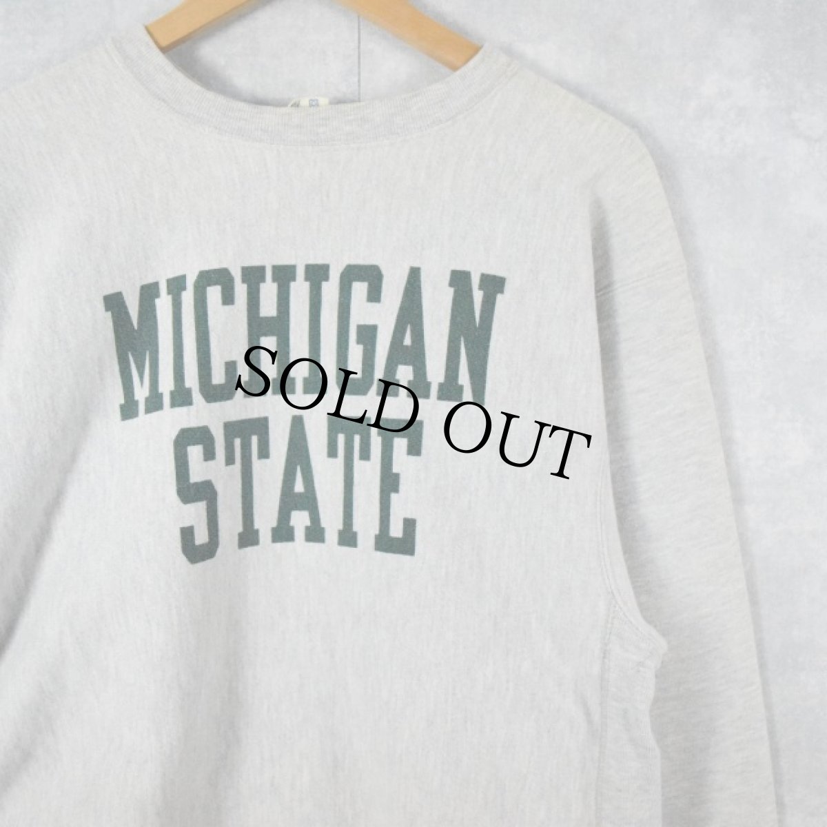 画像1: 80's Champion REVERSE WEAVE USA製 トリコタグ "MICHIGAN STATE" XXL (1)
