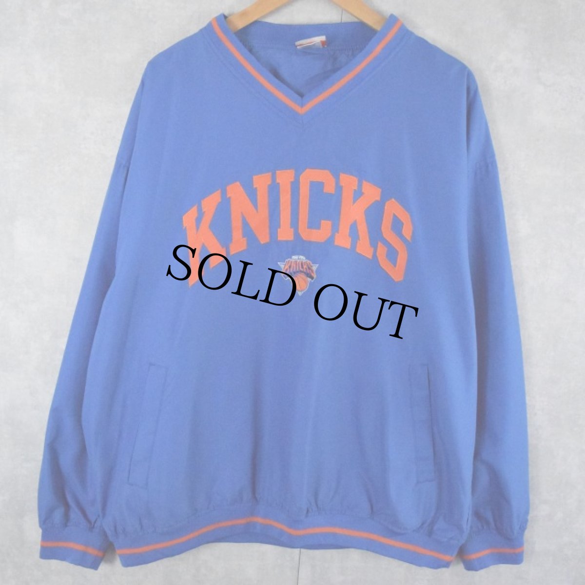 画像2: NBA KNICKS ウォームアッププルオーバー XL (2)