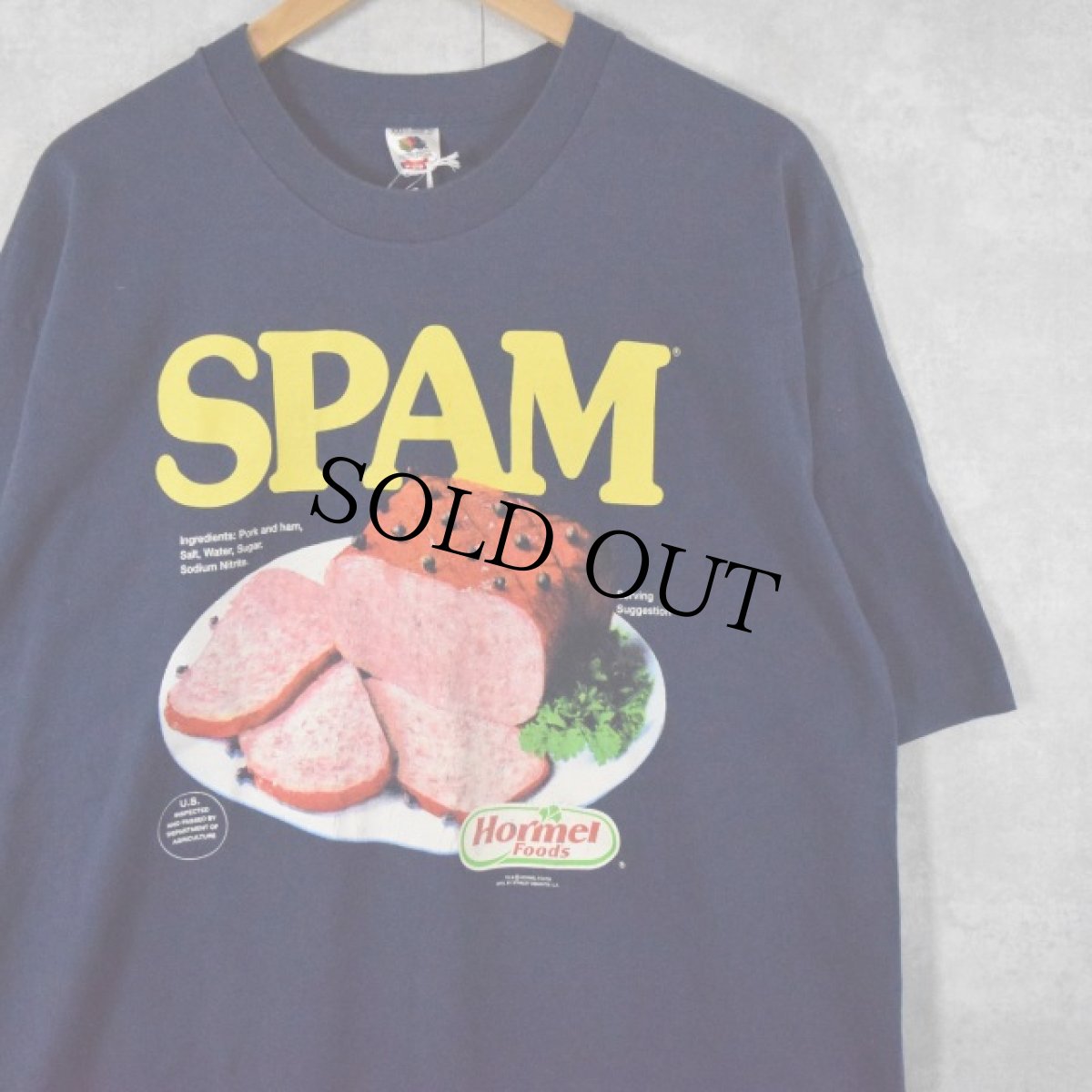 画像1: 90's SPAM USA製 プリントTシャツ XXL (1)