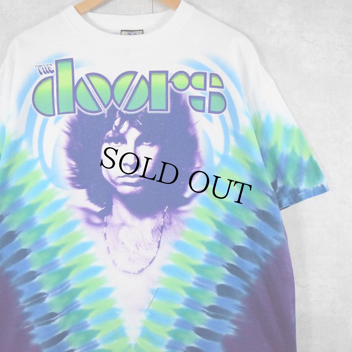 画像1: 2002 LIQUID BLUE "The Doors" タイダイ ロックバンドTシャツ XL (1)