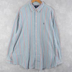 画像1: POLO Ralph Lauren "BIG SHIRTS" ストライプ柄 ボタンダウンシャツ XXL (1)