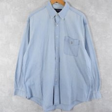 画像1: POLO Ralph Lauren "BIG SHIRTS" シャンブレーボタンダウンシャツ L (1)