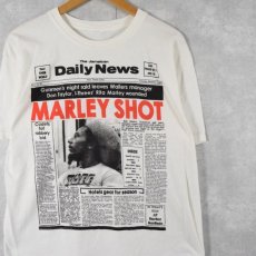 画像1: BOB MARLEY "The Jamaican Daily News" プリントTシャツ (1)