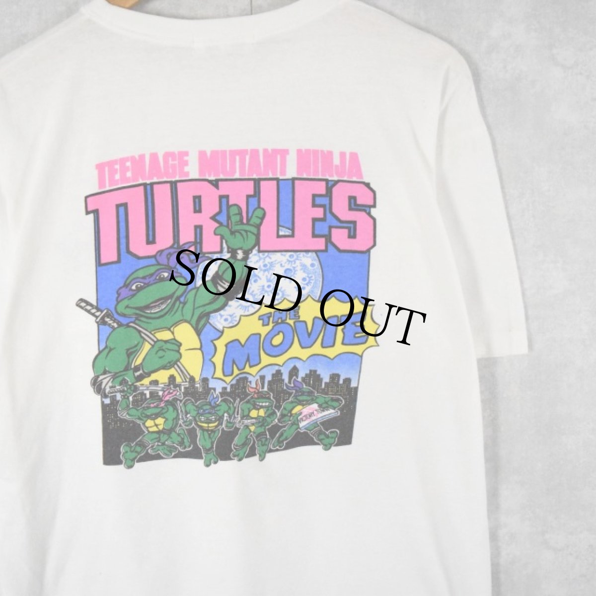 画像1: 90's Teenage Mutant Ninja Turtles アニメキャラクタープリントTシャツ (1)