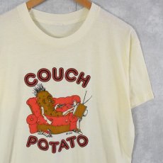 画像1: 80's "COUCH POTATO" シュールイラストTシャツ   (1)