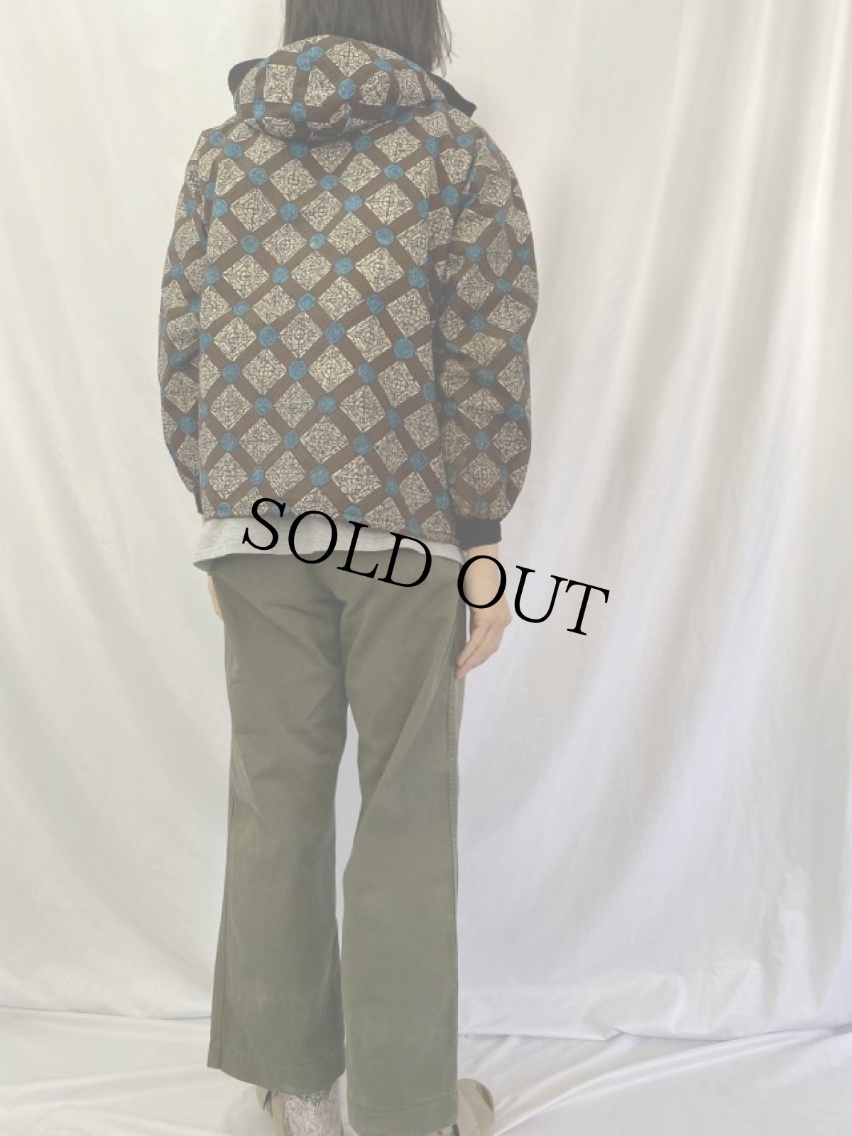 画像5: 60's croydon SWISS製 総柄 リバーシブルコットンパーカー (5)