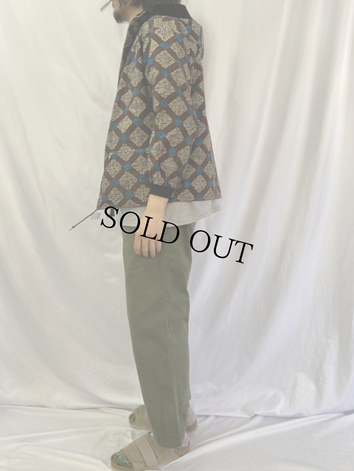 画像4: 60's croydon SWISS製 総柄 リバーシブルコットンパーカー (4)