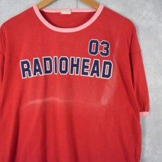 画像1: 2003 RADIOHEAD "EUROPEAN TOUR" ロックバンドツアーリンガーTシャツ XL (1)
