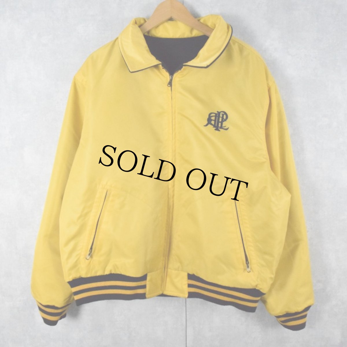 画像2: 90's POLO SPORT Ralph Lauren Pパッチ ナイロン×ウール リバーシブルジャケット XXL (2)