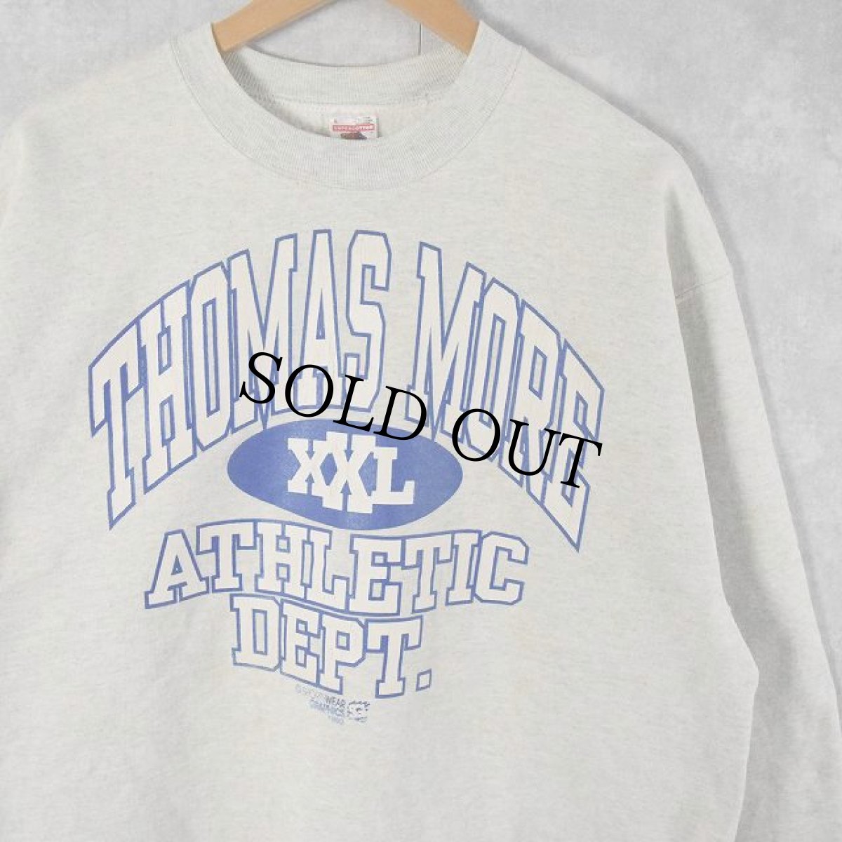 画像1: 90's USA製 "THOMAS MORE ATHLETIC DEPT" スウェット L (1)