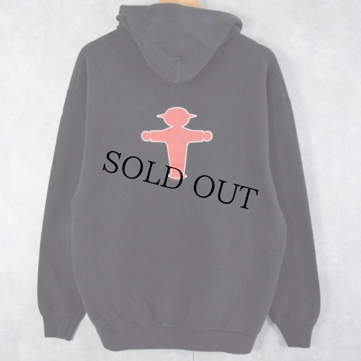 画像2: AMPELMANN ロゴプリントスウェットフーディー XL (2)