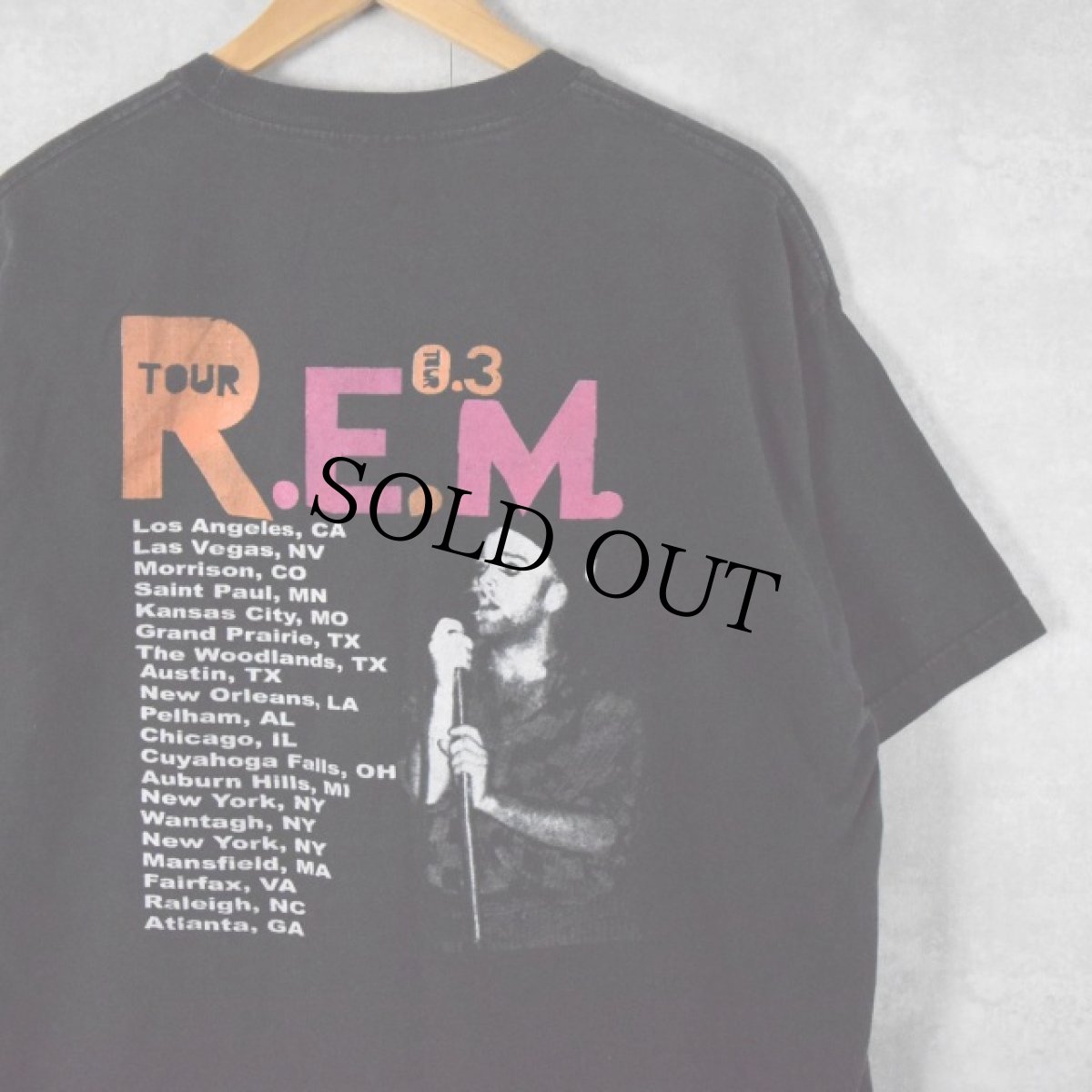 画像1: R.E.M. オルタナティブバンド ツアーTシャツ (1)