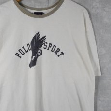 画像1: 90's POLO SPORT Ralph Lauren ウィングフットプリントTシャツ XXL (1)