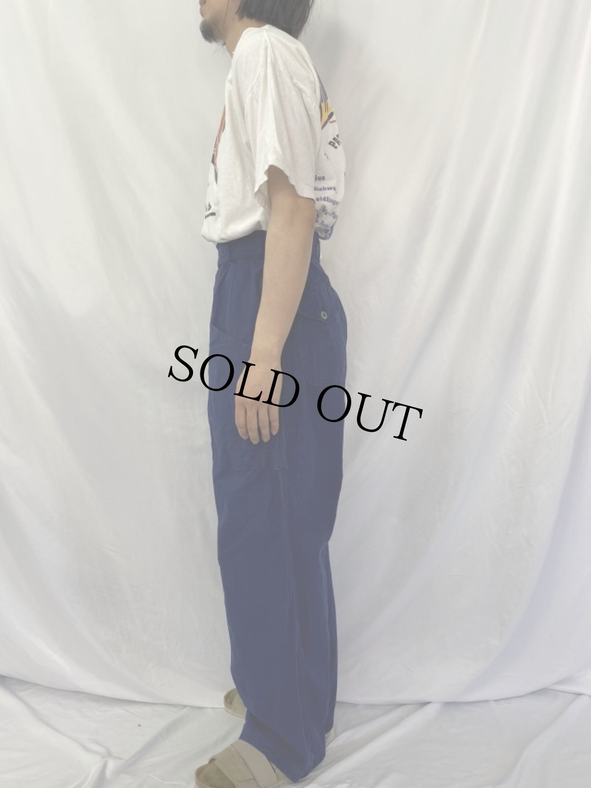 画像3: 40〜50's スウェーデン軍 メタルボタン ベルッドトラウザーズ W20-36 (3)