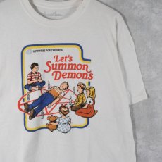 画像1: Steven Rhodes "Let's Summon Demons" イラストTシャツ XL (1)