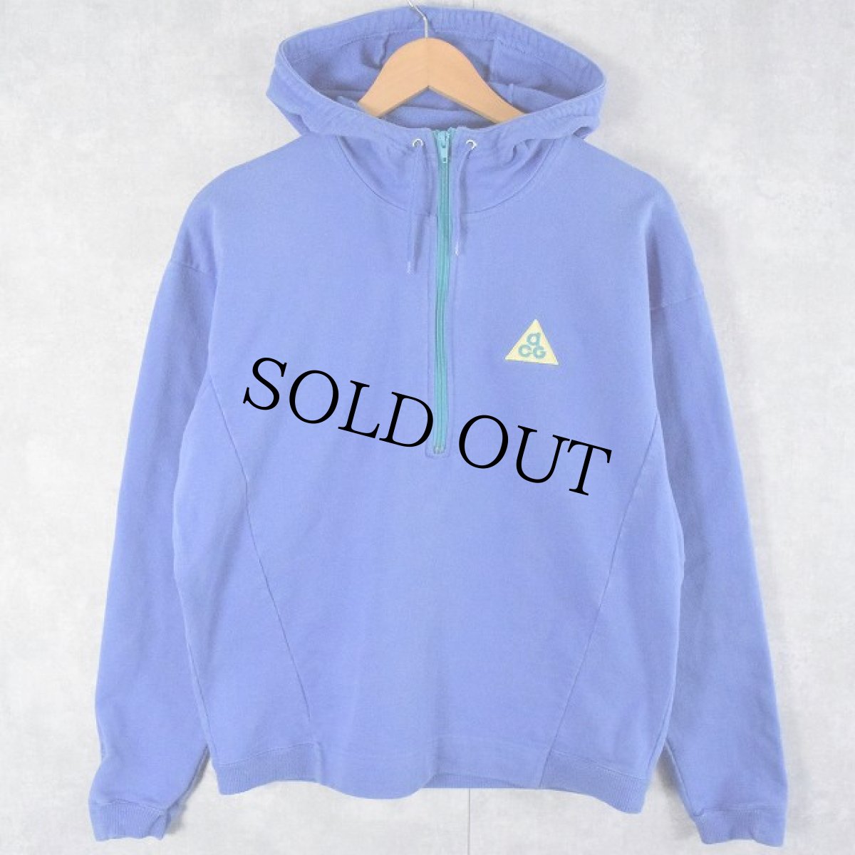 画像2: 90's NIKE ACG ハーフジップパーカー M (2)