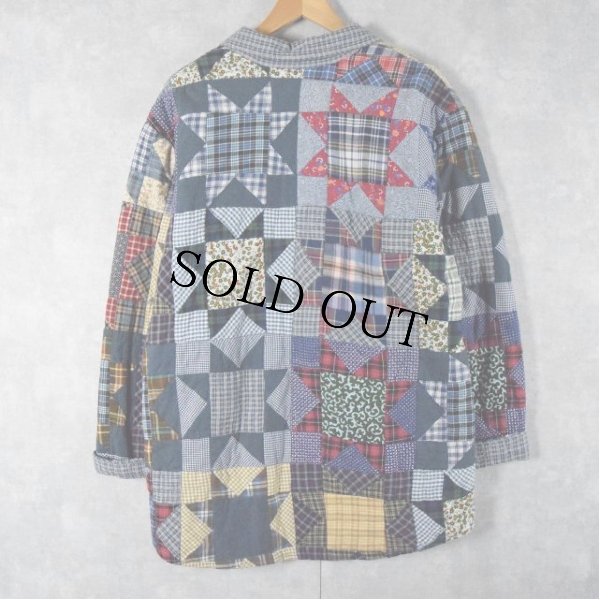 画像2: Patch Magic パッチワーク キルティングジャケット M (2)