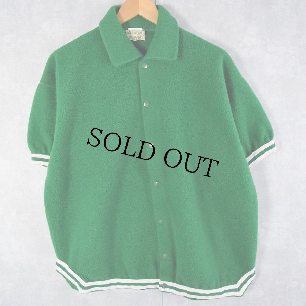 画像2: 〜50's FRANK BASHOR SUPPLIES "SHAMROCK" 半袖スタジャン L (2)