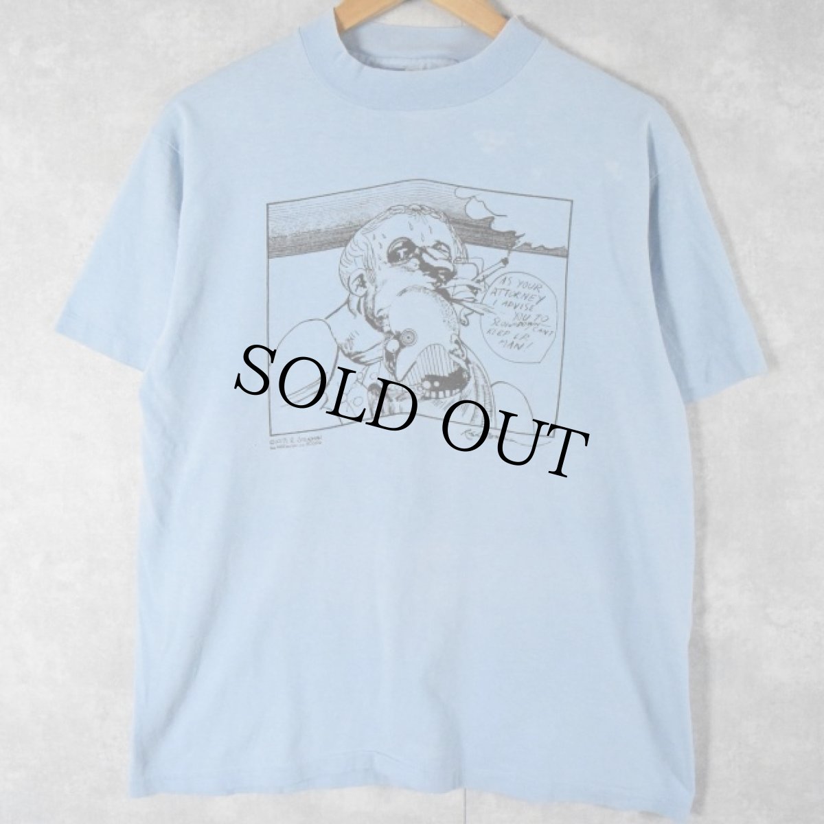 画像2: 90's Ralph Steadman USA製 アートイラストプリントTシャツ L (2)