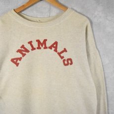 画像1: 50〜60's Champion 小文字ランタグ "ANIMALS" プリントスウェット XL (1)