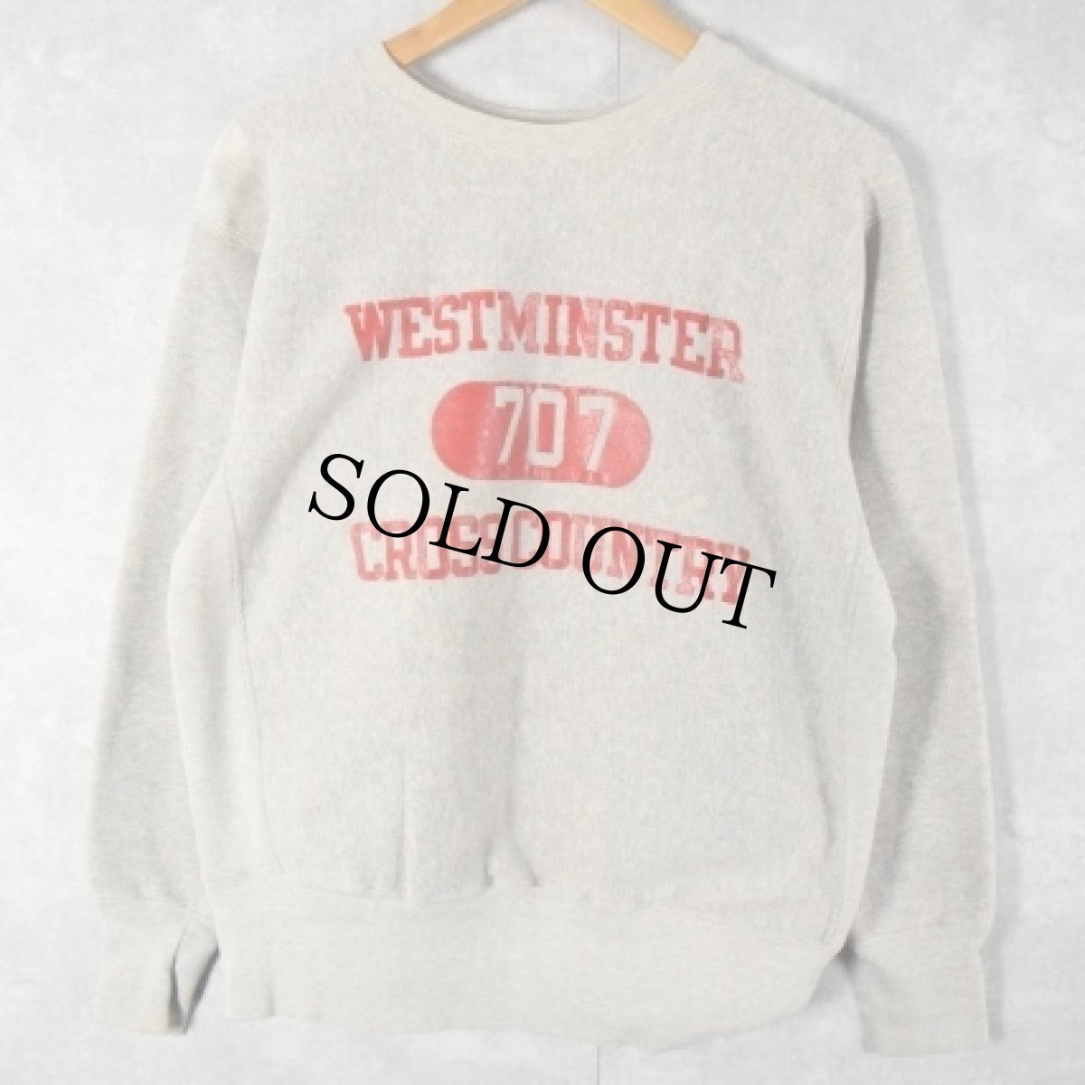 画像2: 70's Champion 赤単タグ REVERSE WEAVE USA製 "WESTMINSTER GROSS COUNTRY" プリントスウェット M (2)