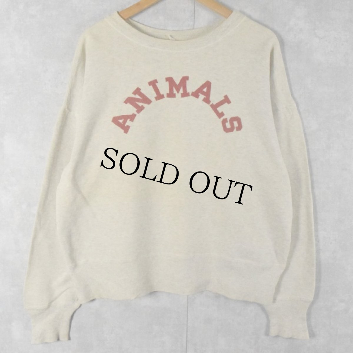 画像2: 50〜60's Champion 小文字ランタグ "ANIMALS" プリントスウェット XL (2)