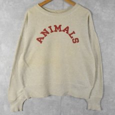 画像2: 50〜60's Champion 小文字ランタグ "ANIMALS" プリントスウェット XL (2)