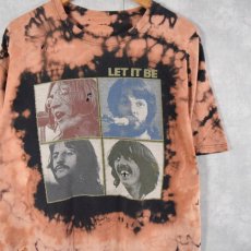 画像1: THE BEATLES "LET IT BE" タイダイ ロックバンドアルバムプリントTシャツ (1)