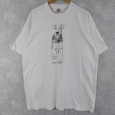 画像2: 90's COMING&GOING USA製 犬イラストプリントTシャツ XXL (2)