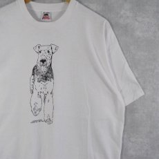 画像1: 90's COMING&GOING USA製 犬イラストプリントTシャツ XXL (1)