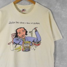 画像1: 90's SALVADOR DALI USA製 "EATING A BOWL OF SURREAL" アートイラストプリントTシャツ XL (1)