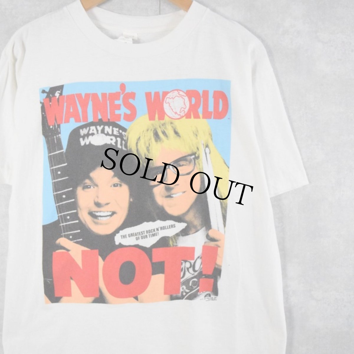 画像1: 90's Wayne's World コメディ映画Tシャツ L (1)