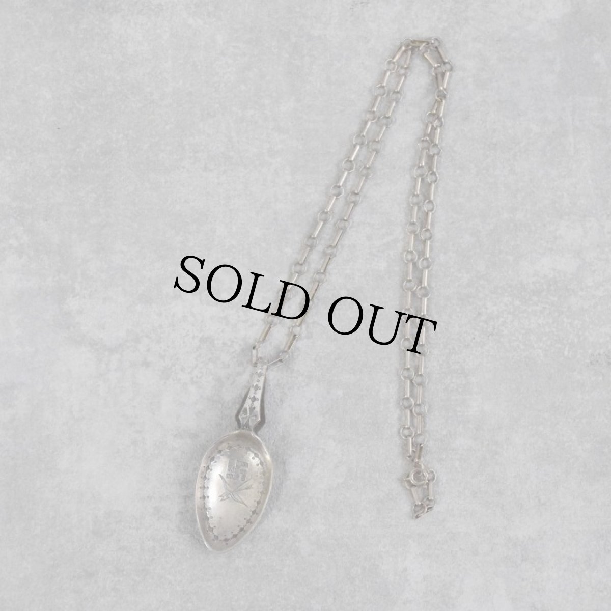 画像2: VINTAGE ナバホ族 スワティカ卍 シルバースプーン ネックレス (2)