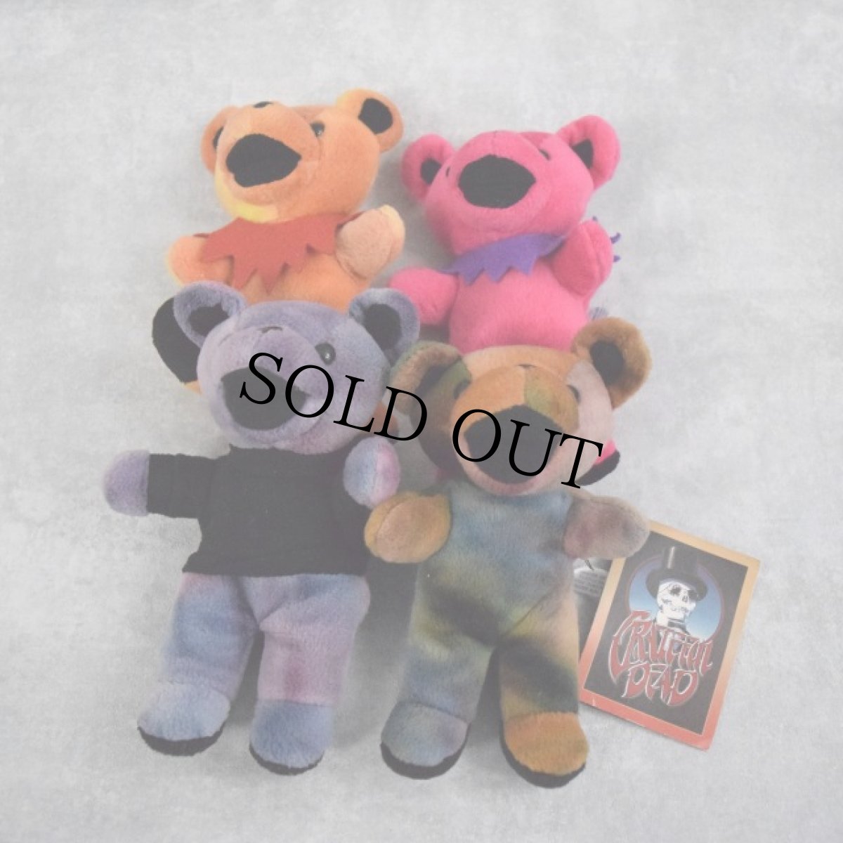 画像1: 90's GRATEFUL DEAD "DEAD BEAR" カード付き ぬいぐるみセット  (1)