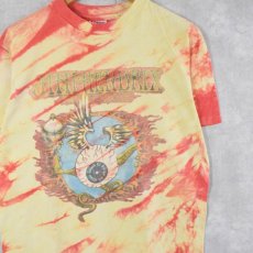 画像1: 80's Jimi Hendrix USA製 "flying eye ball" タイダイ染め ミュージシャンTシャツ L (1)