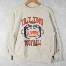 画像1: 90's Champion REVERSE WEAVE "ILLINIFOOTBALL" L (1)