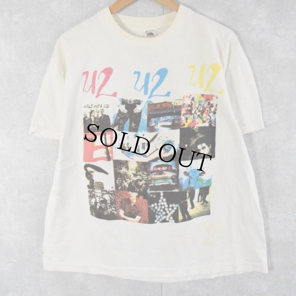 画像1: 90's U2 USA製 "Zoo TV Tour" ロックバンドツアーTシャツ XL (1)