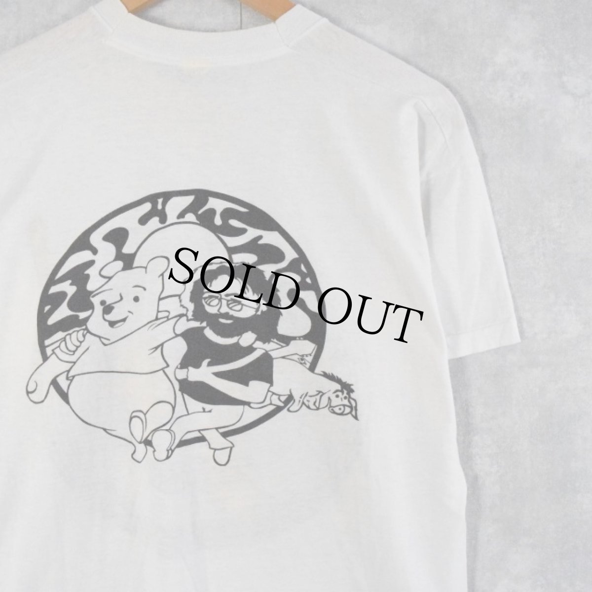 画像2: 80's Jerry Garcia くまのプーさん パロディTシャツ XL (2)