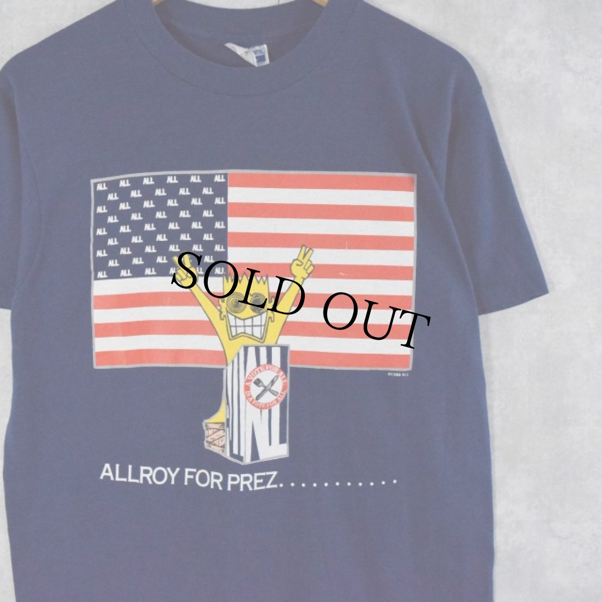 画像1: 【お客様お支払処理中】80's ALL USA製 "Allroy For Prez" パンク・ロックバンドTシャツ L (1)