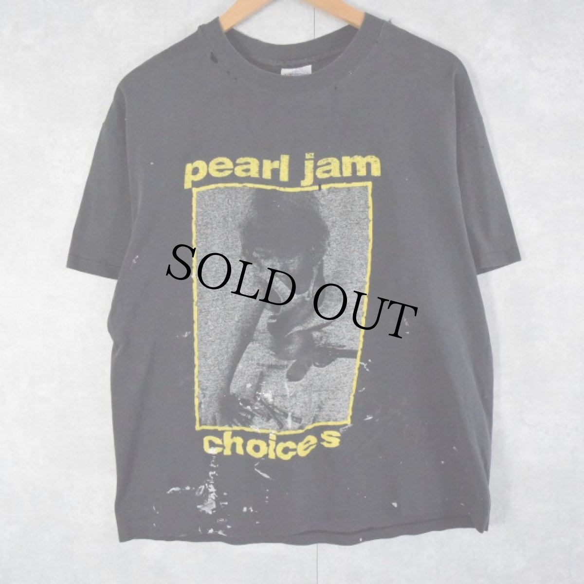 画像1: 90's PEARL JAM "CHOICES" ロックバンドTシャツ L (1)
