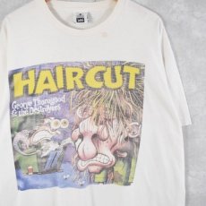 画像1: 90's George Thorogood & the Destroyers "Haircut" Peter Baggeイラスト ブルースロックバンドアルバムTシャツ XL (1)