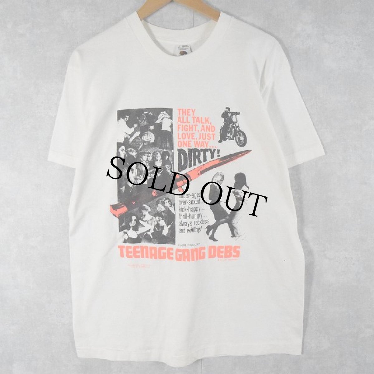 画像2: 90's SOMETHING WEIRD PRODUCTS "Teenage Gang Debs" クライム映画プリントTシャツ L (2)