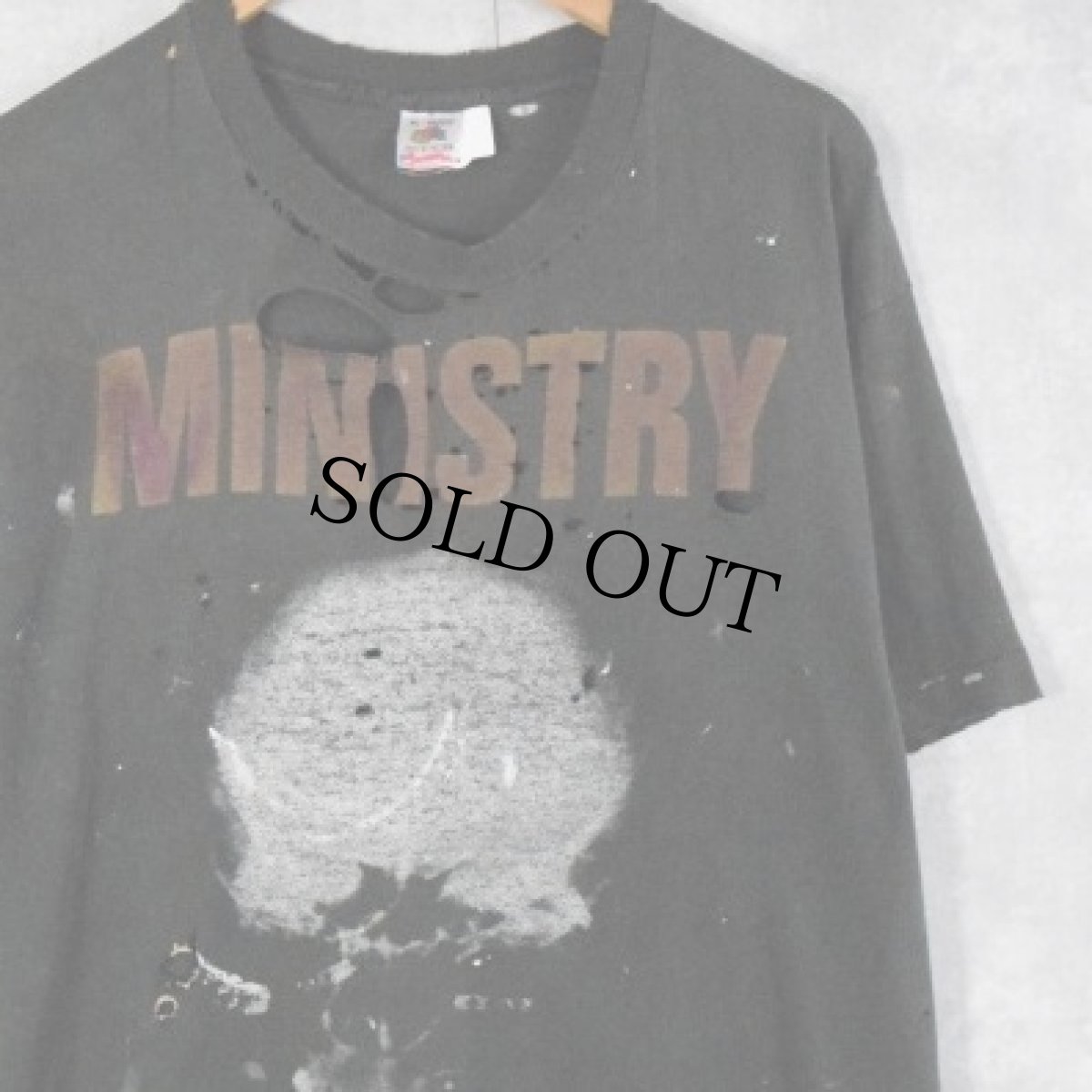 画像1: 90's MINISTRY USA製 インダストリアル・メタルバンドTシャツ XL (1)