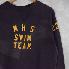 画像1: 50's "SW MHS SWIM TEAM" 前V フェルトパッチ付き スウェット  (1)