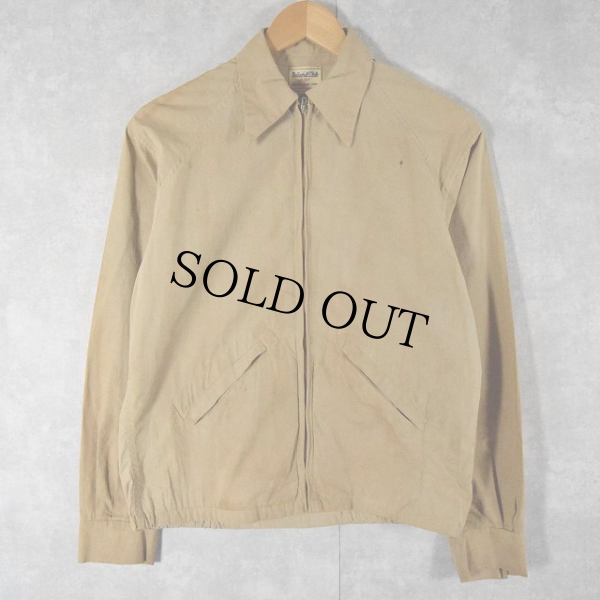 画像2: 40〜50's National Club Jacket メモリアルペイント コットンポプリン スイングトップ (2)