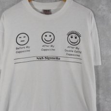 画像1: 90's NAS Sigonella スマイルイラストTシャツ XL (1)